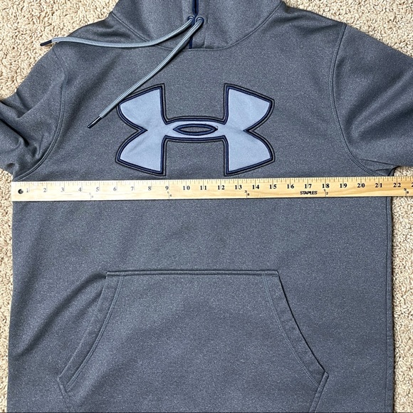Under Armour Storm Loose Fit Gray Athletic Pullover Hoodie Men's Size Medium M - Picture 4 of 7